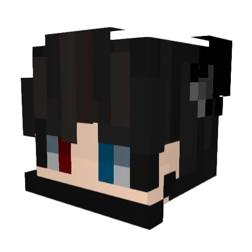 NezEvil Minecraft avatar head, 3D render