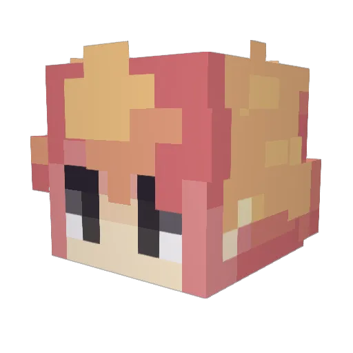 Nezdanchik Minecraft avatar head, 3D render