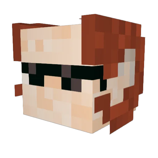 Nezerathe232 Minecraft avatar head, 3D render