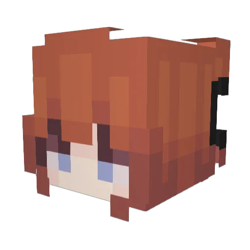 Nezertime Minecraft avatar head, 3D render