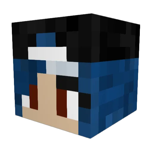 Nezeru_ Minecraft avatar head, 3D render