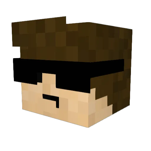 NezhDan4ik Minecraft avatar head, 3D render
