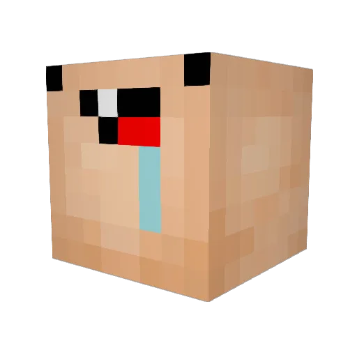 Nezha1304 Minecraft avatar head, 3D render