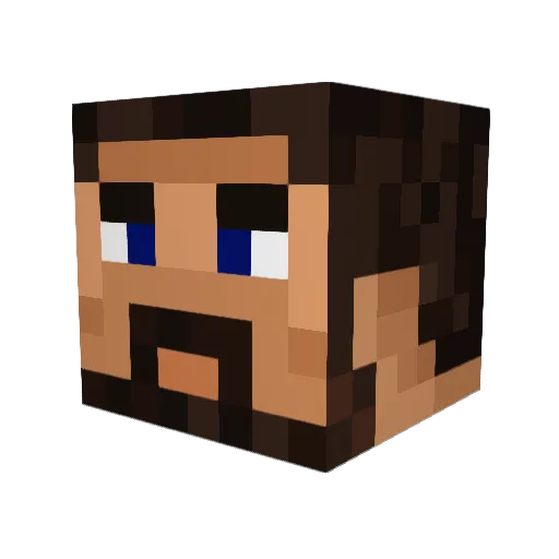 Neziiah Minecraft avatar head, 3D render