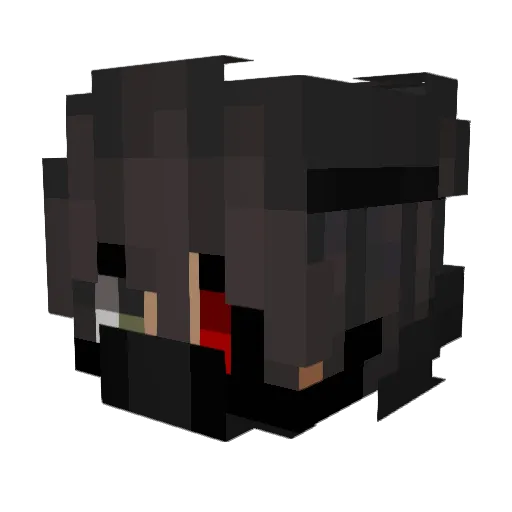 Nezinder Minecraft avatar head, 3D render