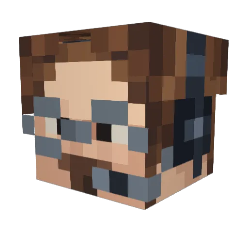 Neziooo_ Minecraft avatar head, 3D render
