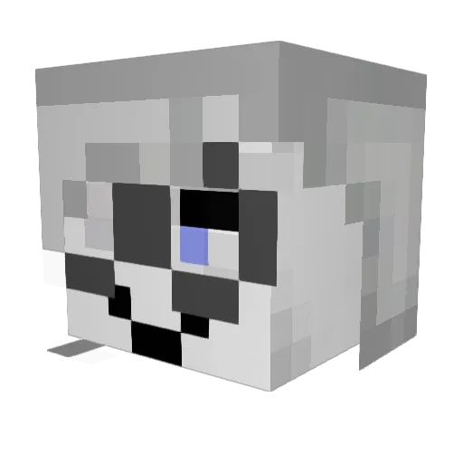 Nezisu Minecraft avatar head, 3D render