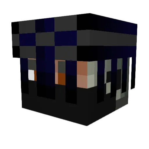 NezoSama Minecraft avatar head, 3D render