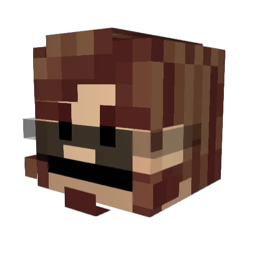 Nezquo Minecraft avatar head, 3D render