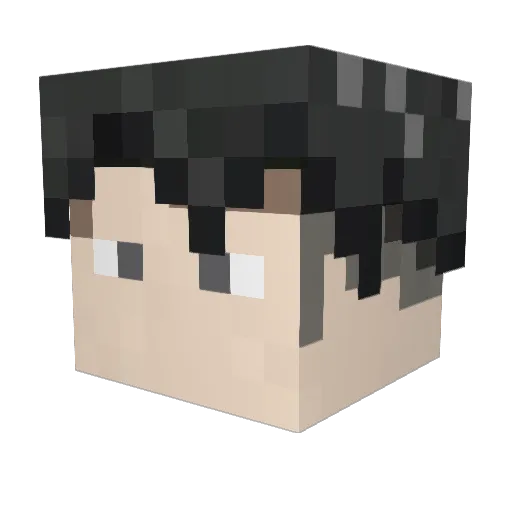 Nezraddin Minecraft avatar head, 3D render