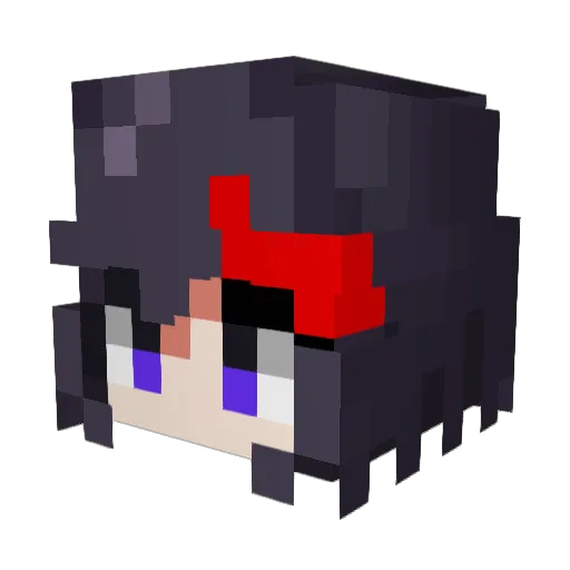 Nezuko129 Minecraft avatar head, 3D render