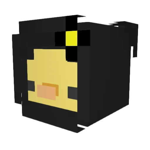 Nezuko256 Minecraft avatar head, 3D render