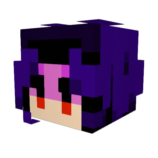 Nezukoo__ Minecraft avatar head, 3D render