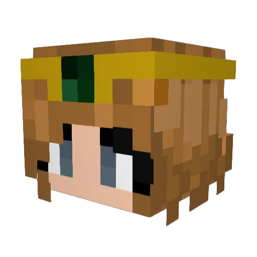NezumiAYAYA Minecraft avatar head, 3D render