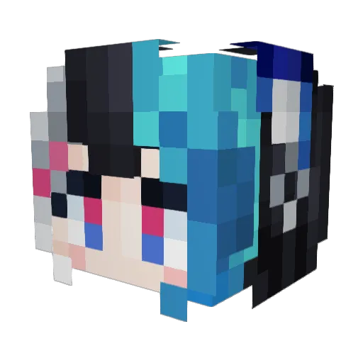 Nezumi_Elze Minecraft avatar head, 3D render