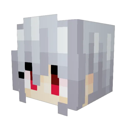 Nezumia Minecraft avatar head, 3D render
