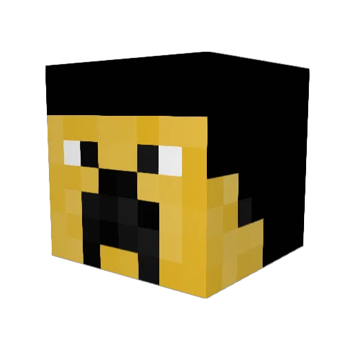Nezure_ Minecraft avatar head, 3D render