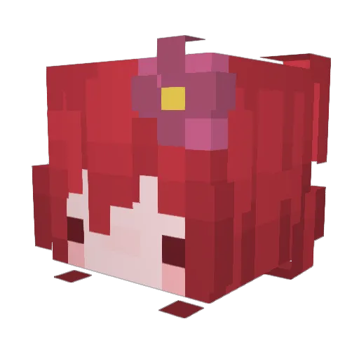 Nezuwo Minecraft avatar head, 3D render