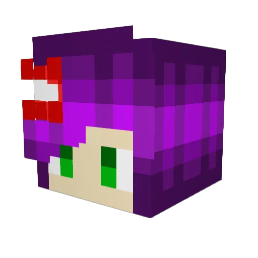Nezzala Minecraft avatar head, 3D render