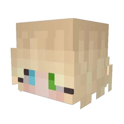 NezzyLove Minecraft avatar head, 3D render