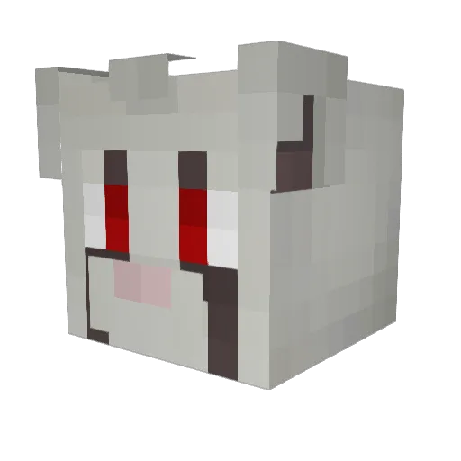 Nezzysomething Minecraft avatar head, 3D render