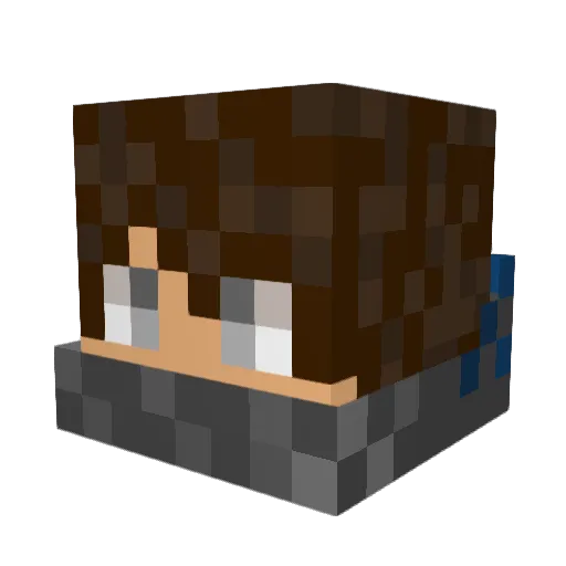 Nfirea Minecraft avatar head, 3D render