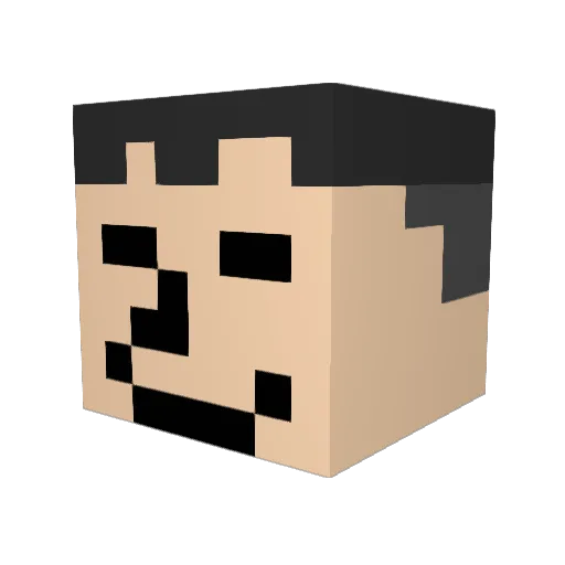 Ngbop Minecraft avatar head, 3D render