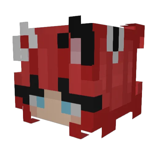 NgeII Minecraft avatar head, 3D render