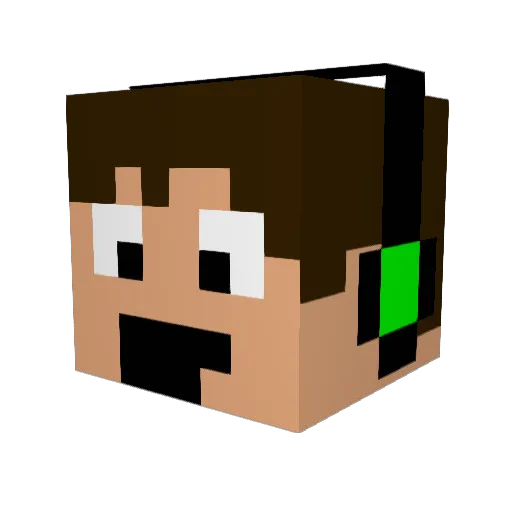 Ngenos Minecraft avatar head, 3D render