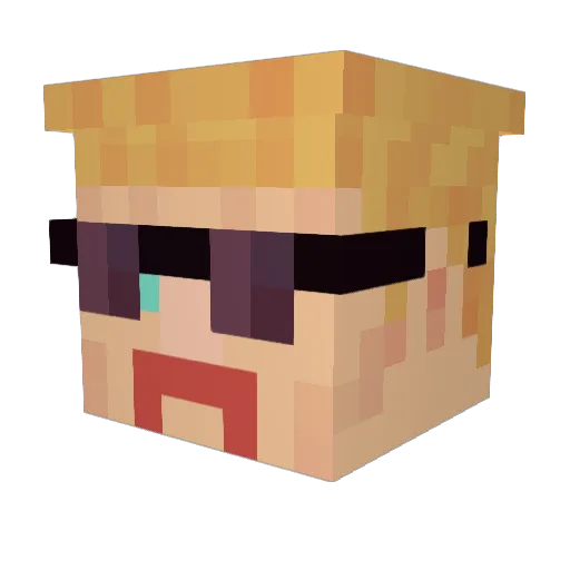 Ngiel Minecraft avatar head, 3D render