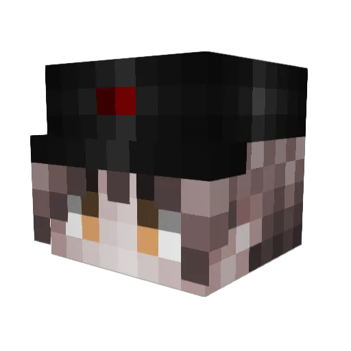 Ngilbank Minecraft avatar head, 3D render