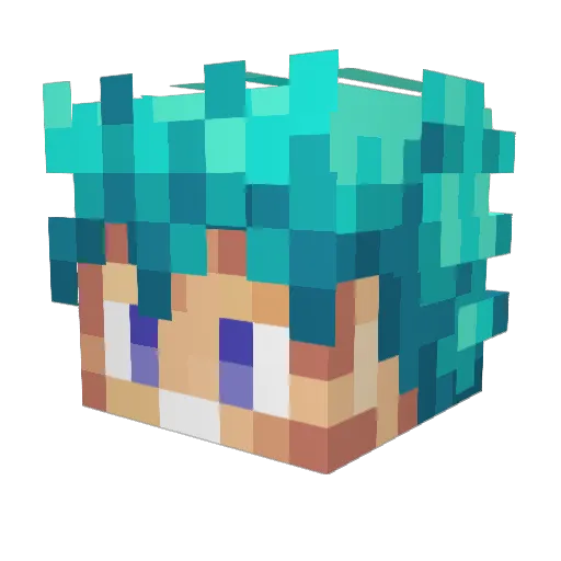 Ngisconova Minecraft avatar head, 3D render
