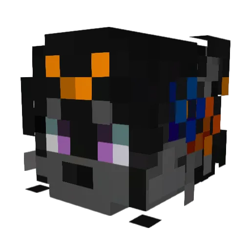 Nguziu Minecraft avatar head, 3D render