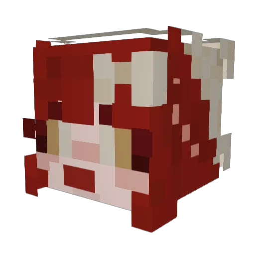 Nh4ru Minecraft avatar head, 3D render