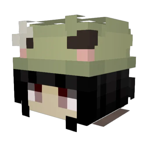 Nhandlge Minecraft avatar head, 3D render