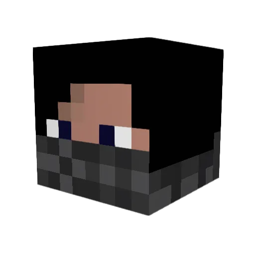 Nharren Minecraft avatar head, 3D render