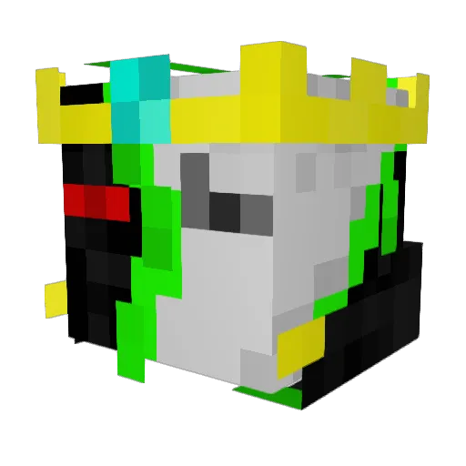 Nhelto Minecraft avatar head, 3D render