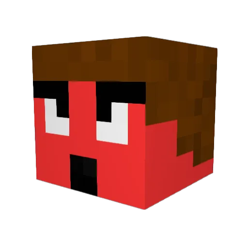 Nhifewolf Minecraft avatar head, 3D render