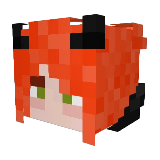 Nhiit Minecraft avatar head, 3D render