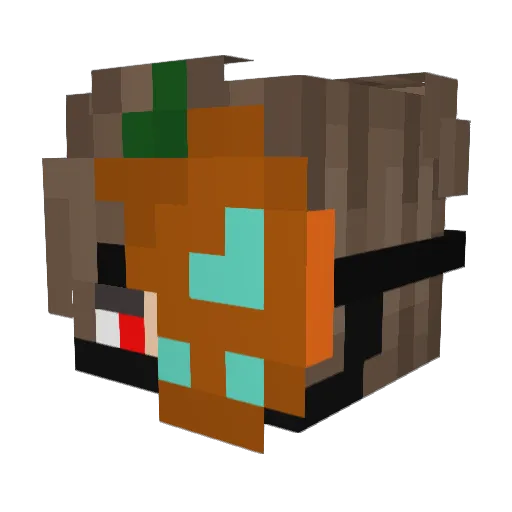 Nhilox Minecraft avatar head, 3D render