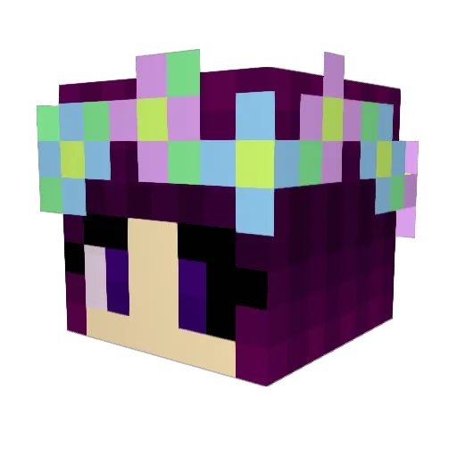 Nhinon Minecraft avatar head, 3D render