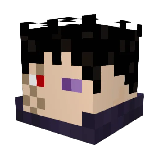 Nhock Minecraft avatar head, 3D render