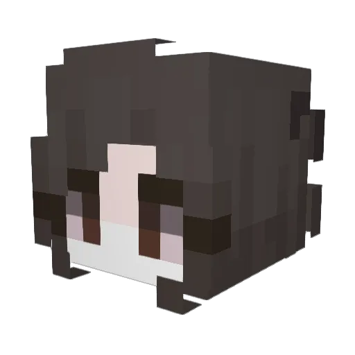 Nhyly Minecraft avatar head, 3D render