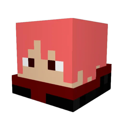 Ni4zHu Minecraft avatar head, 3D render
