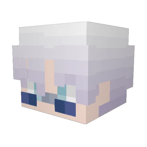 Ni9iuu Minecraft avatar head, 3D render