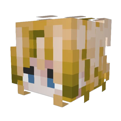 NiChel_ Minecraft avatar head, 3D render