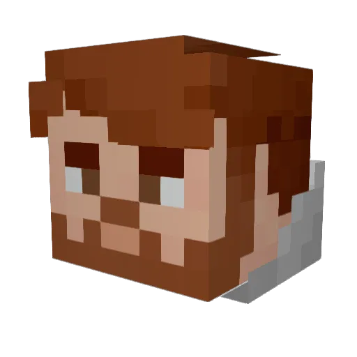 NiD213 Minecraft avatar head, 3D render
