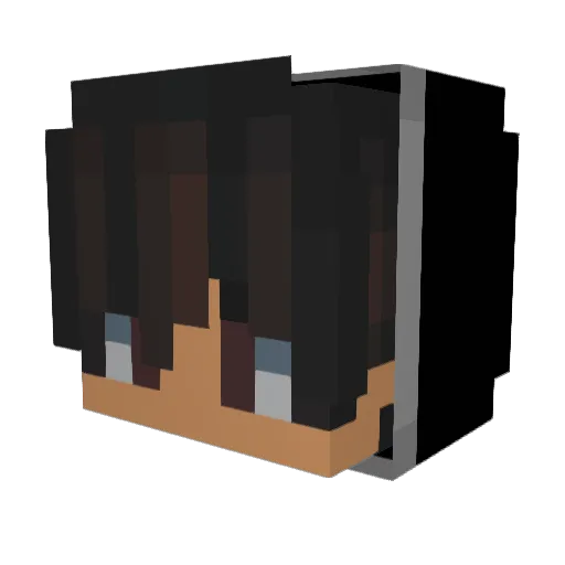 NiFine Minecraft avatar head, 3D render