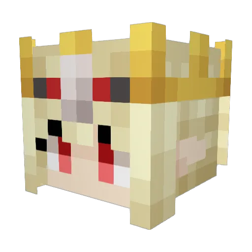 NiFoFo Minecraft avatar head, 3D render