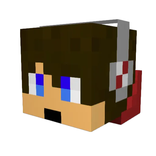 NiGoZza Minecraft avatar head, 3D render